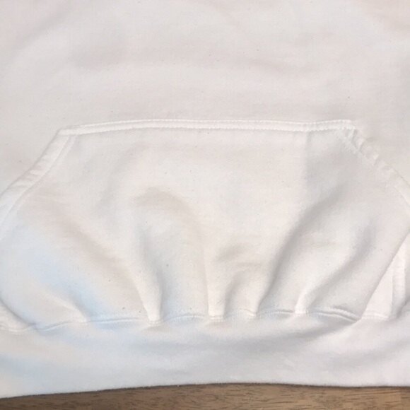 Pac-Man video game graphic design white pullover hoodie size large - Picture 7 of 12